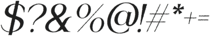 Glastone Rough Italic otf (400) Font OTHER CHARS
