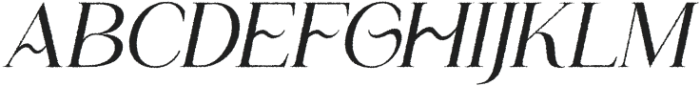 Glastone Rough Italic otf (400) Font UPPERCASE