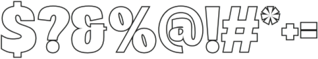 Glazio Outline otf (400) Font OTHER CHARS