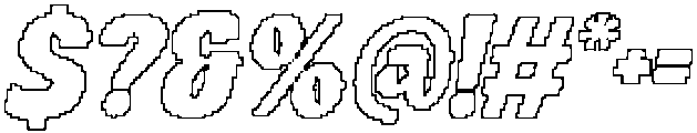 Glazio Pixel Outline otf (400) Font OTHER CHARS