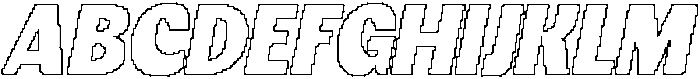Glazio Pixel Outline otf (400) Font UPPERCASE