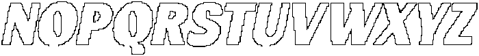 Glazio Pixel Outline otf (400) Font UPPERCASE