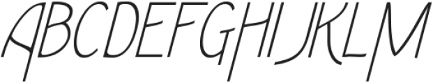 Gleams sans display Light Italic ttf (300) Font UPPERCASE