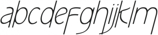 Gleams sans display Light Italic ttf (300) Font LOWERCASE