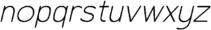 Gleh Light Slanted otf (300) Font LOWERCASE