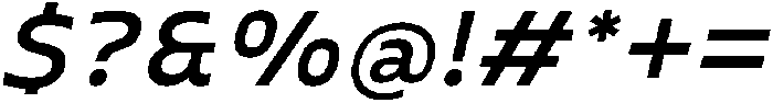 Gleh Medium Slanted otf (500) Font OTHER CHARS