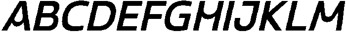 Gleh Medium Slanted otf (500) Font UPPERCASE