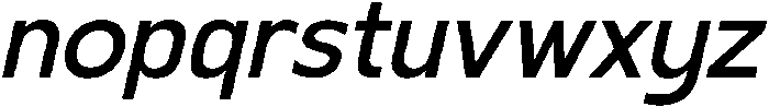 Gleh Medium Slanted otf (500) Font LOWERCASE