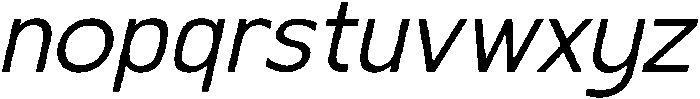 Gleh Slanted otf (400) Font LOWERCASE