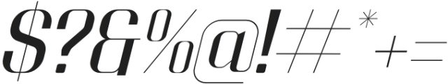 Gleriouh Italic otf (400) Font OTHER CHARS