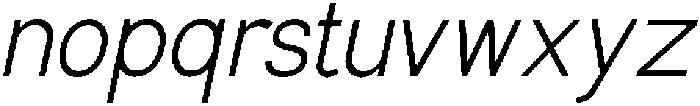 Glevia Italic otf (400) Font LOWERCASE