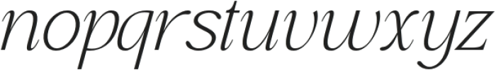 Glevora Thin Italic otf (100) Font LOWERCASE