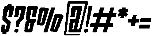 Gliches Italic otf (400) Font OTHER CHARS