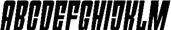 Gliches Italic otf (400) Font UPPERCASE