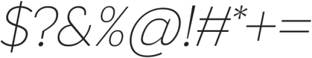 Gliffon Thin Italic ttf (100) Font OTHER CHARS