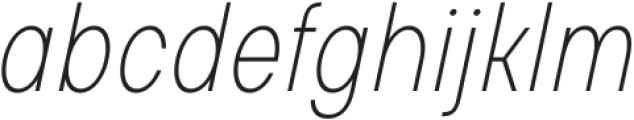 Glimp Condensed Thin Italic ttf (100) Font LOWERCASE