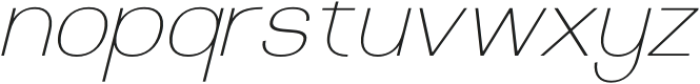 Glipe Thin Oblique otf (100) Font LOWERCASE