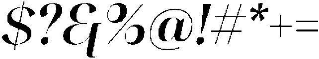 Glisagio Bold Italic otf (700) Font OTHER CHARS
