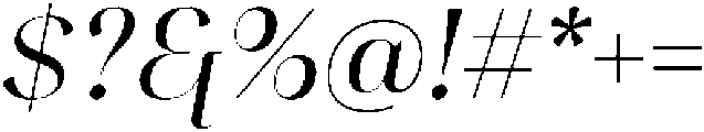 Glisagio Italic otf (400) Font OTHER CHARS