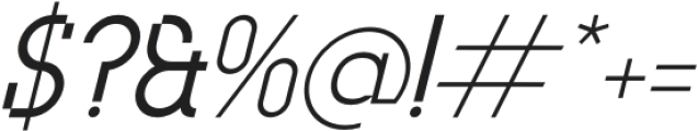 Glitchcraft Italic otf (400) Font OTHER CHARS