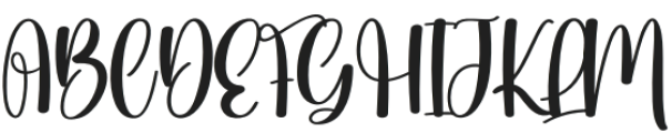 Glittering Regular otf (400) Font UPPERCASE