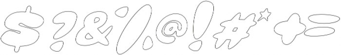 Glob Italic Outline otf (400) Font OTHER CHARS