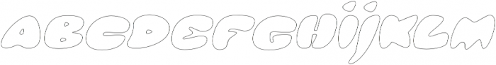 Glob Italic Outline otf (400) Font UPPERCASE