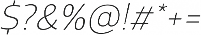 Glober Light Italic otf (300) Font OTHER CHARS
