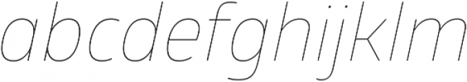 Glober Thin Italic ttf (100) Font LOWERCASE
