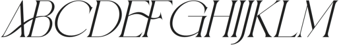 Glodyfa Italic otf (400) Font UPPERCASE