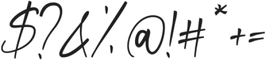 Glomiest Signature Regular otf (400) Font OTHER CHARS