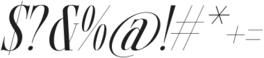 Glomreis Italic otf (400) Font OTHER CHARS