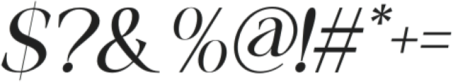 Gloomery-Italic otf (400) Font OTHER CHARS