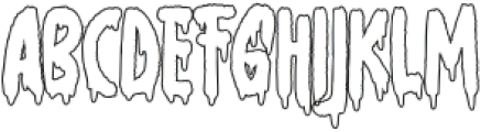 Gloomy Grave Outline otf (400) Font LOWERCASE