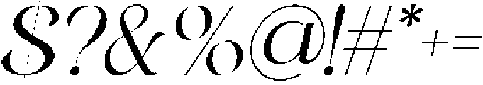 Glorase Italic otf (400) Font OTHER CHARS