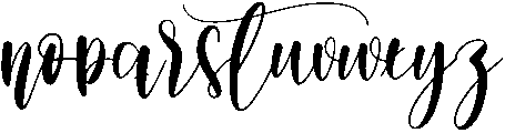 Gloria Regular otf (400) Font LOWERCASE