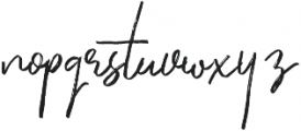 Gloriant Brush Regular otf (400) Font LOWERCASE
