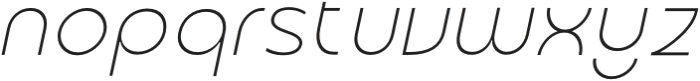 Glorida Thin Italic otf (100) Font LOWERCASE