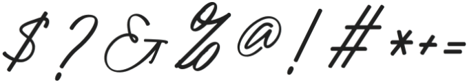 Glorien Script Regular otf (400) Font OTHER CHARS