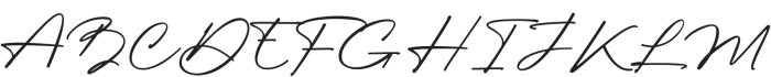 Glorien Script Regular otf (400) Font UPPERCASE