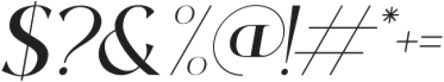 Glorify SH Italic ttf (400) Font OTHER CHARS