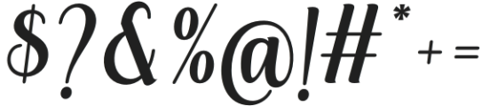 Glorynesia-Italic otf (400) Font OTHER CHARS