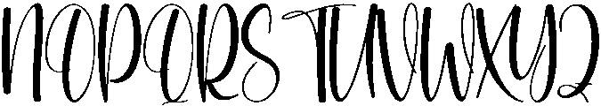 Glossy Regular otf (400) Font UPPERCASE