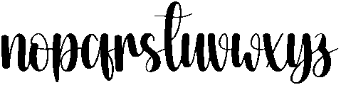Glossy Regular otf (400) Font LOWERCASE