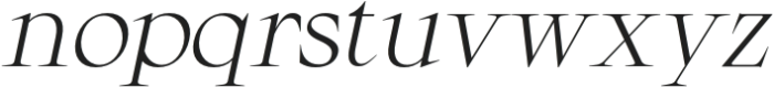 Gloudy Italic otf (400) Font LOWERCASE