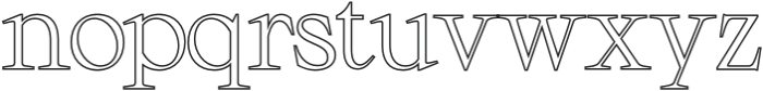 Gloudy Outline otf (400) Font LOWERCASE