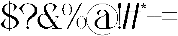Glovia Regular otf (400) Font OTHER CHARS