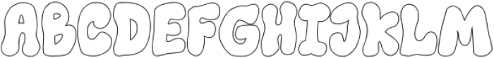 GlowZhaskOutline-Regular otf (400) Font UPPERCASE