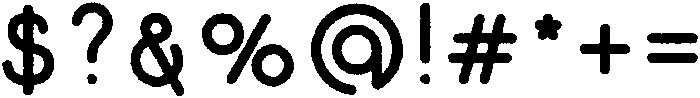 Gluck Bold Rough otf (700) Font OTHER CHARS
