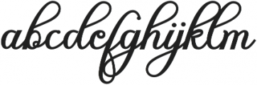 gloretha script bold Regular otf (700) Font LOWERCASE